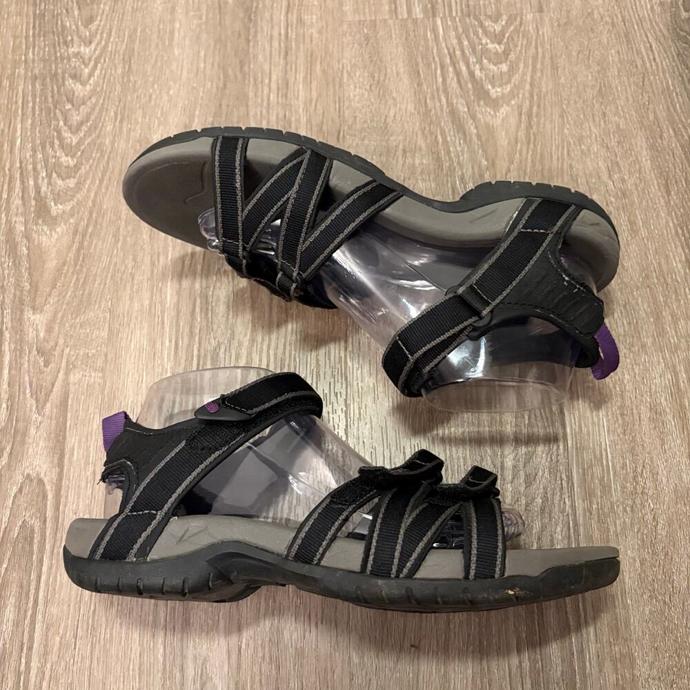 Teva Women’s Sport Sandals Sz 9 Black Purple Strappy Adjustable Comfort Outdoor - Picture 4 of 10